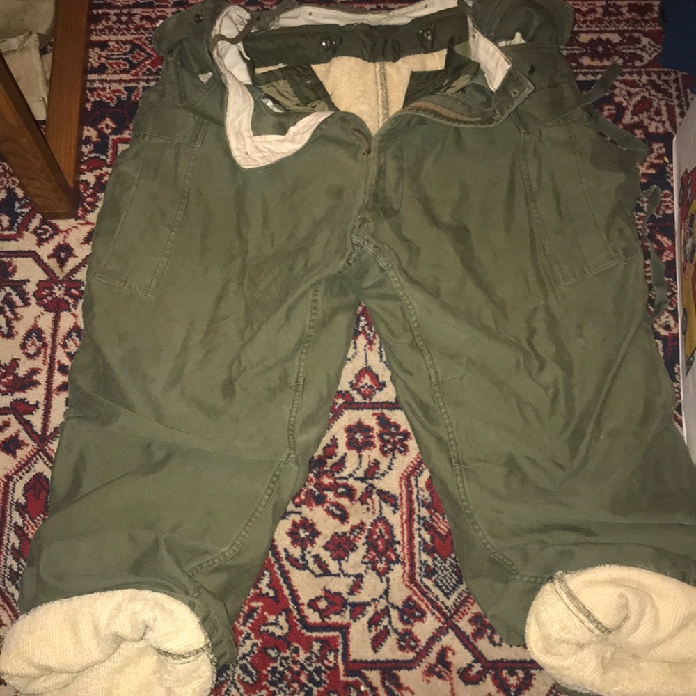 Large RARE Very Heavy polar military lined pants